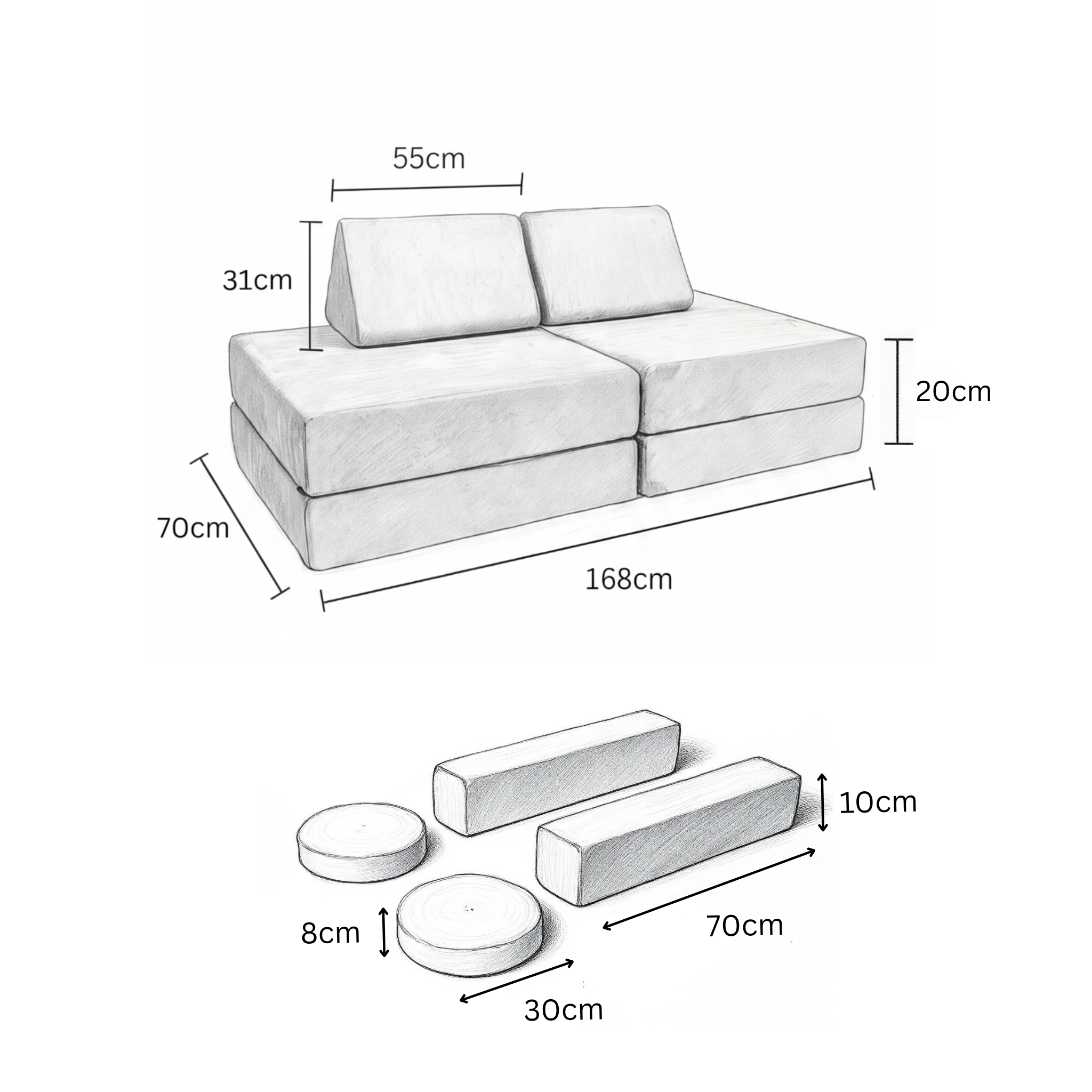 Toddler & Tiny's Play Couch
